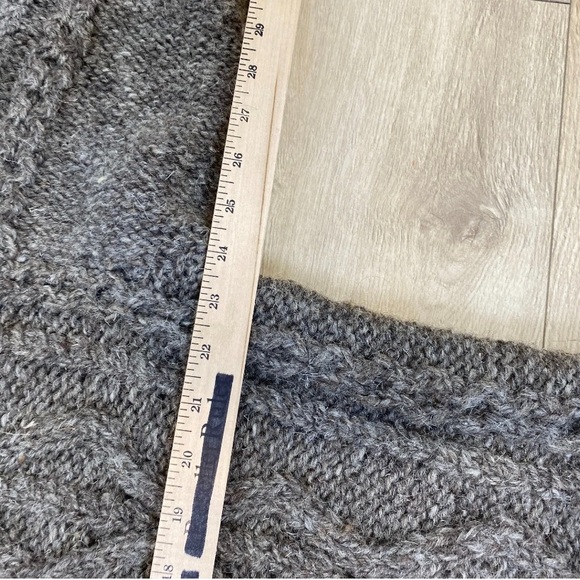 Pachamama Hooded Jumper Zip Heavy Knit 100% Wool Large Brown - Picture 13 of 13